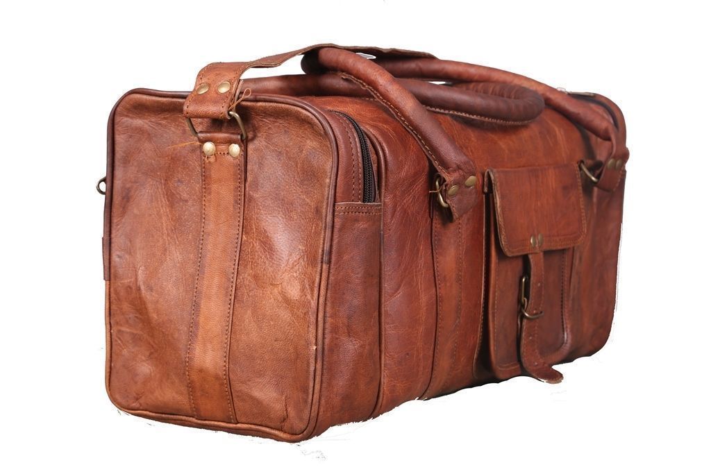 mens leather hold all bag