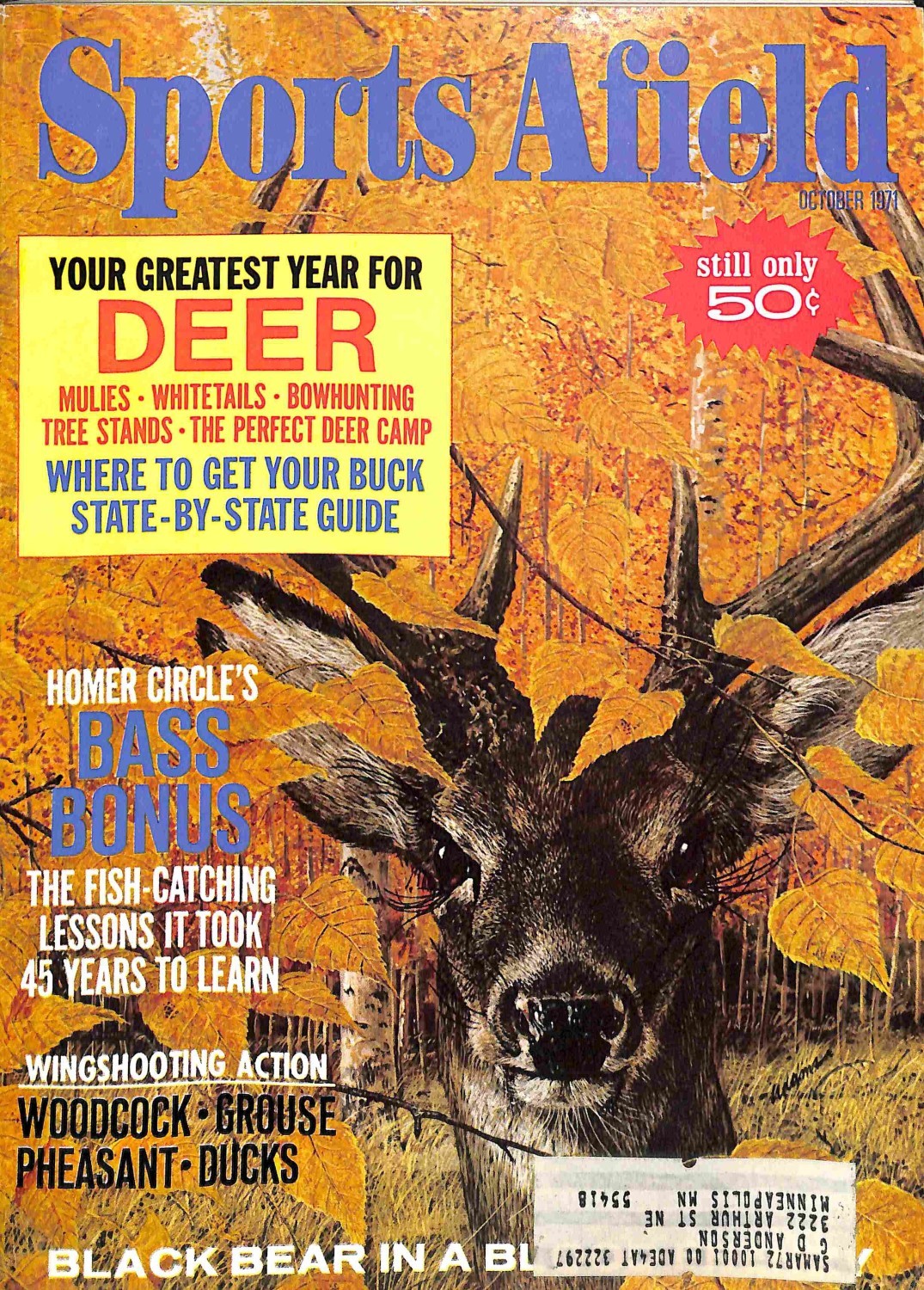 Sports Afield, October 1971 Magazine Back Issues