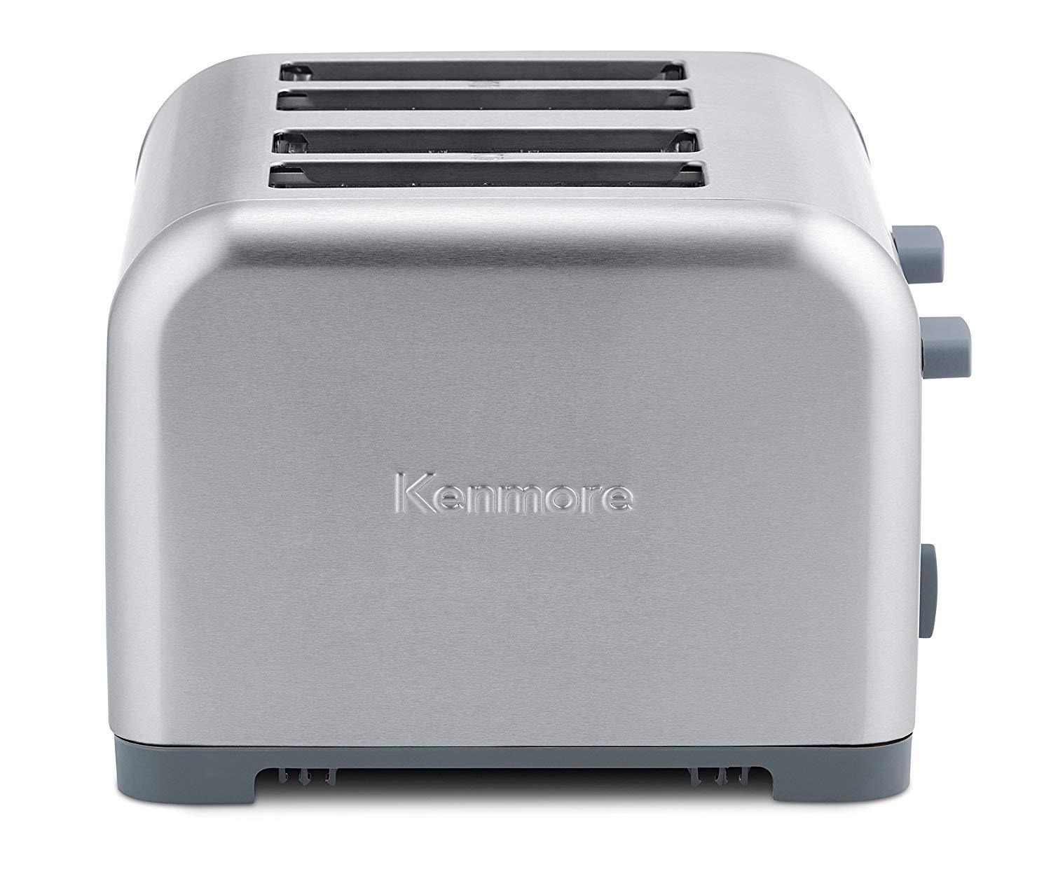 Kenmore 40605 4Slice Toaster With Dual Controls In Stainless Steel