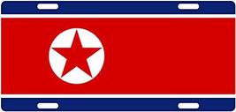 Fast Service Designs North Korea Flag License Plate National Patriotic Emblem Or - $12.86