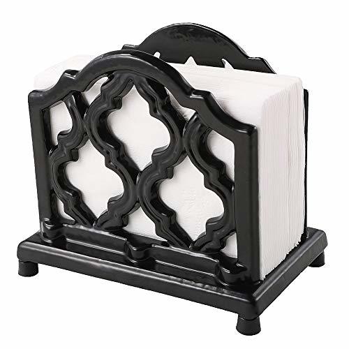 Vintage Metal Napkin Holder Black Cast Iron Napkin Holder Organizer for