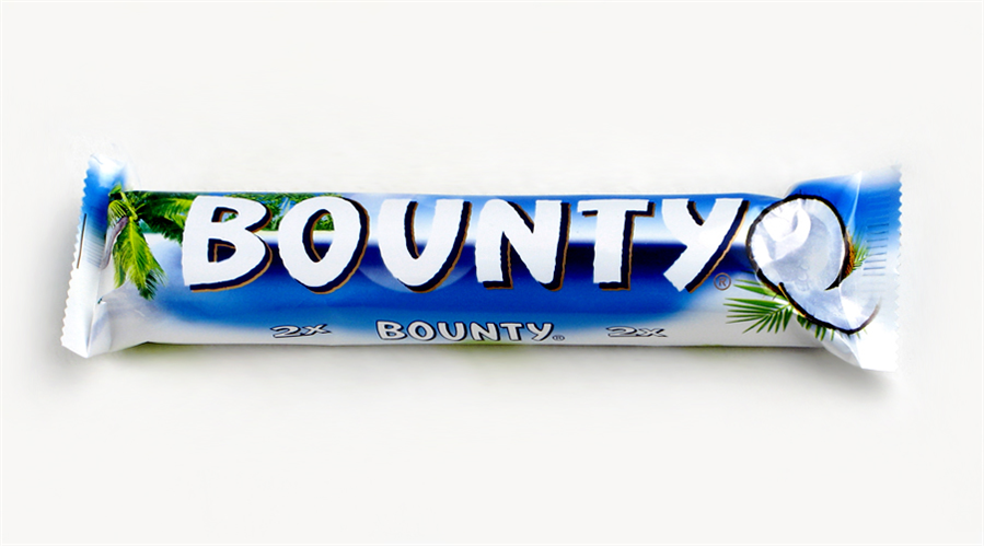 LOT OF BOUNTY CHOCOLATE BAR 24 x 57 g. Total 1,368 Kg / 48,25 oz / 3.01