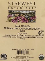 Starwest Botanicals Organic Triphala Powder. USDA Organic, Kosher Certif... - $6.99