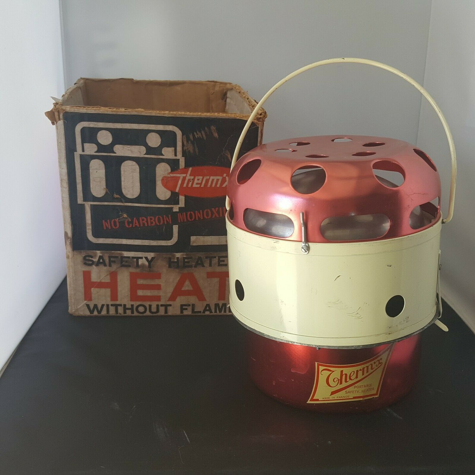 Vintage Therm’x Heater Model 30C Output 3,000 BTU Original Box