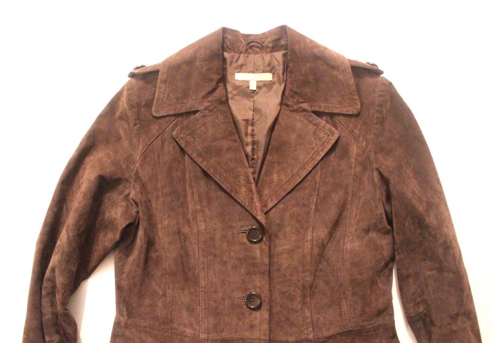 Vintage Brown Real Leather KAPPAHL Knee Length Fitted Ladies Coat ...
