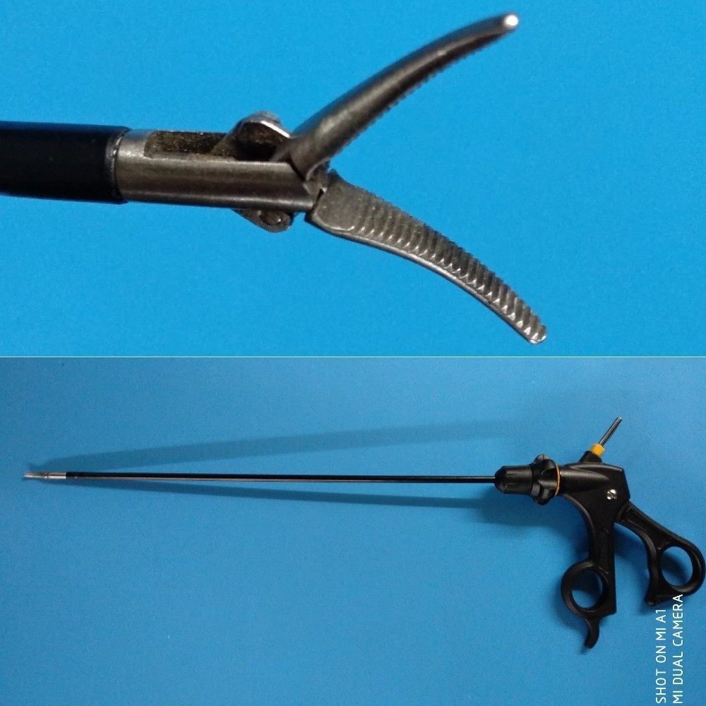 5 mm Laparoscopic Maryland Dissector Flat Long Jaw Curved Forceps