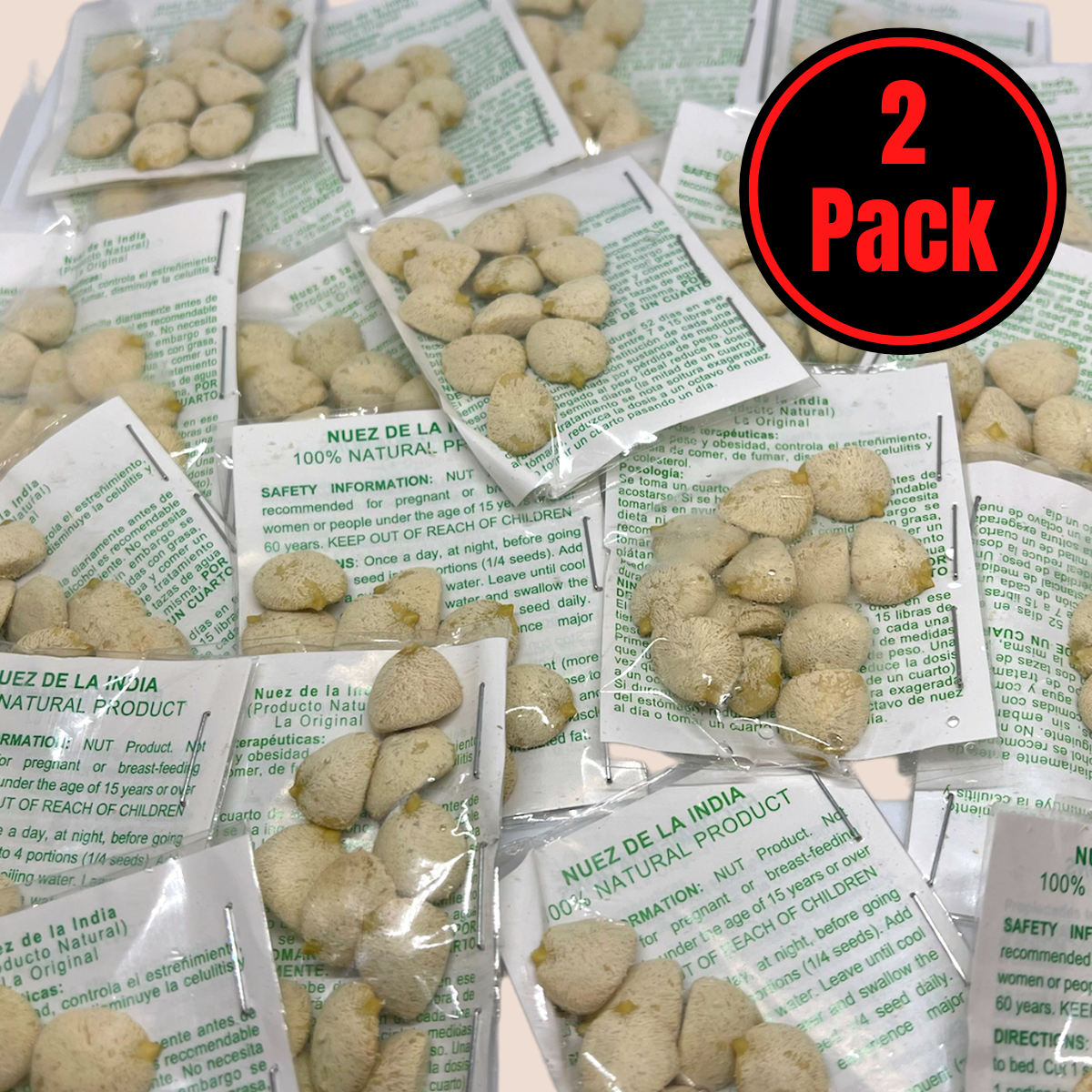 2 Packs (24) Nuez de la India Garantizada Semilla Adelgazante Diet Seed Brazil