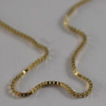 18K YELLOW GOLD CHAIN MINI 0.7 MM VENETIAN SQUARE LINK 19.70 INCH. MADE IN ITALY image 4