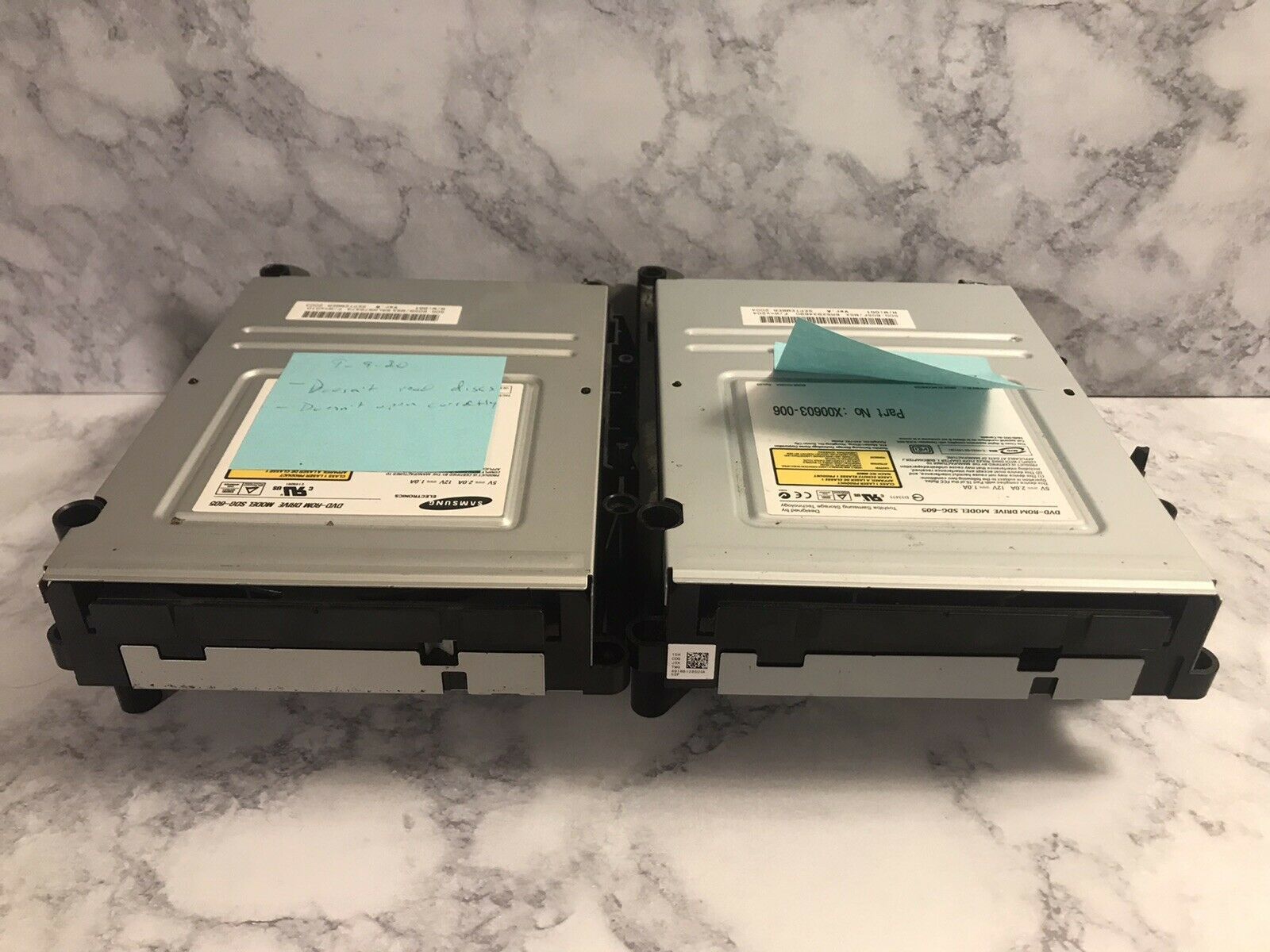 Lot of 2 Original Microsoft Xbox DVD ROMDrive Samsung SDG605 Both w