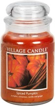 Village Candle Spiced Pumpkin Large Apothecary Jar, Scented Candle, 21.2... - $36.93