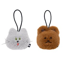 Romane Cat Bear Korean Character Fur Key Ring Keychain Bag Key Holder Accessory