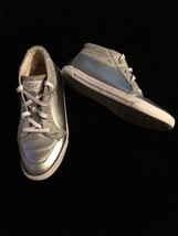 Ugg Australia Women's Shoes Aubry Silver High Top Sneakers W/Sparkles Size 5 - $30.69