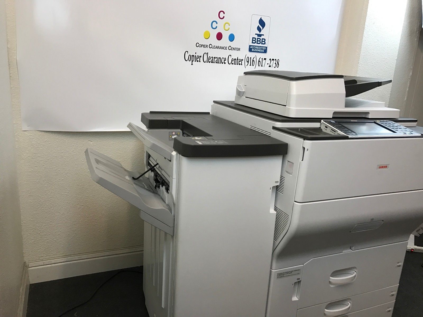 Ricoh Lanier Aficio MP C6502 Color Copier Printer Scanner Finisher LOW 589k page Copiers