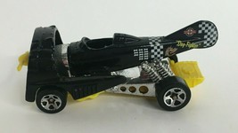Hot Wheels Dogfighter Toy Airplane Car Flying Aces 3&quot; Black Yellow 1996 ... - $4.00