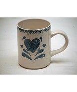 My Heart Gibson Designs 4&quot; Coffee Cup Chocolate Mug Sponged Blue Heart S... - $8.90