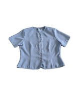 Pendleton Vintage Women Sz10 ButtonUp Short Sleeve Shirt W/Shoulder Pads... - $18.81