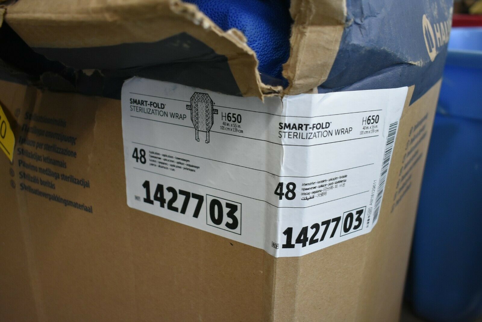 Halyard SmartFold Sterilization Wrap AntiCling Treated 40" x 55" H650