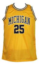 Juwan Howard #25 Custom College Basketball Jersey New Sewn Yellow Any Size image 4