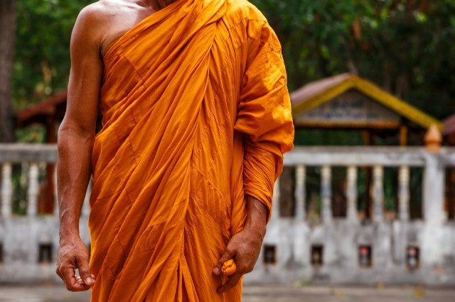 Thai Buddhist Monk Robes.  monk robes.Thai monk robes, Royal golden orange