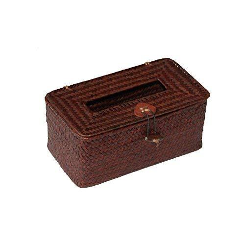 Elegant High-grade Handmade Tissue Box,Papper Holder,Brown(21 12 9CM)