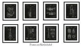 Set of 8 Jazz Instruments Patent Wall Art Prints (8x10) Gifts for Music ... - $24.70