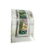 Vintage Signed Jose Anton Sterling Abalone Inlay Pin Brooch Taxco Mexico - $89.00