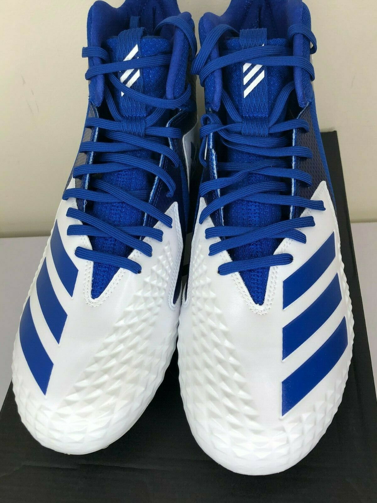 Adidas Freak X Carbon Mid Football Cleats Blue/White B75559 Men's Sz 11