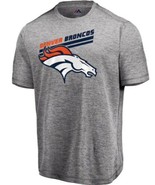 NFL Denver Broncos Slate Grey T-shirt Club Tee Majestic Adult S New With... - $13.66