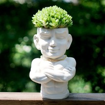 Face Planter Pots - Snugmaker Head Planter Man Face Planters Pot Head, L... - $36.99
