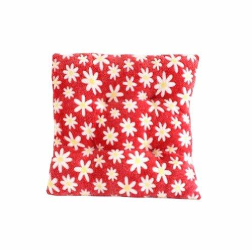 Panda Superstore Coral Fleece Chair Cushion Thick Floral Chair Pad Cute Pillow 1