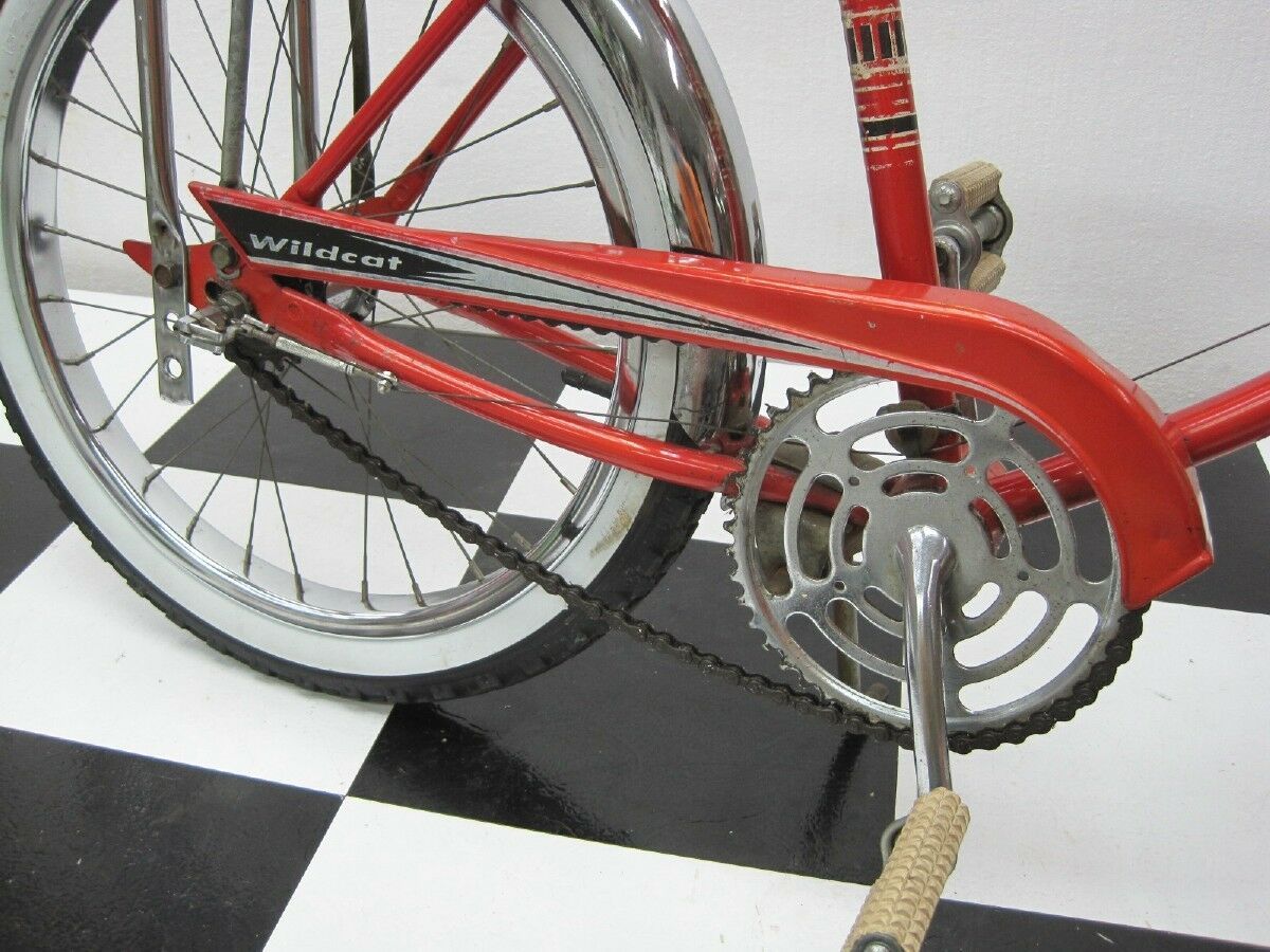 1 New Black/White Murray WILDCAT Muscle Bike Bicycle Chain Guard DECAL