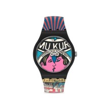 SWATCH The City And Design, The Wonders Of Life Multicolor Rubber Strap SUOZ334 - $135.00