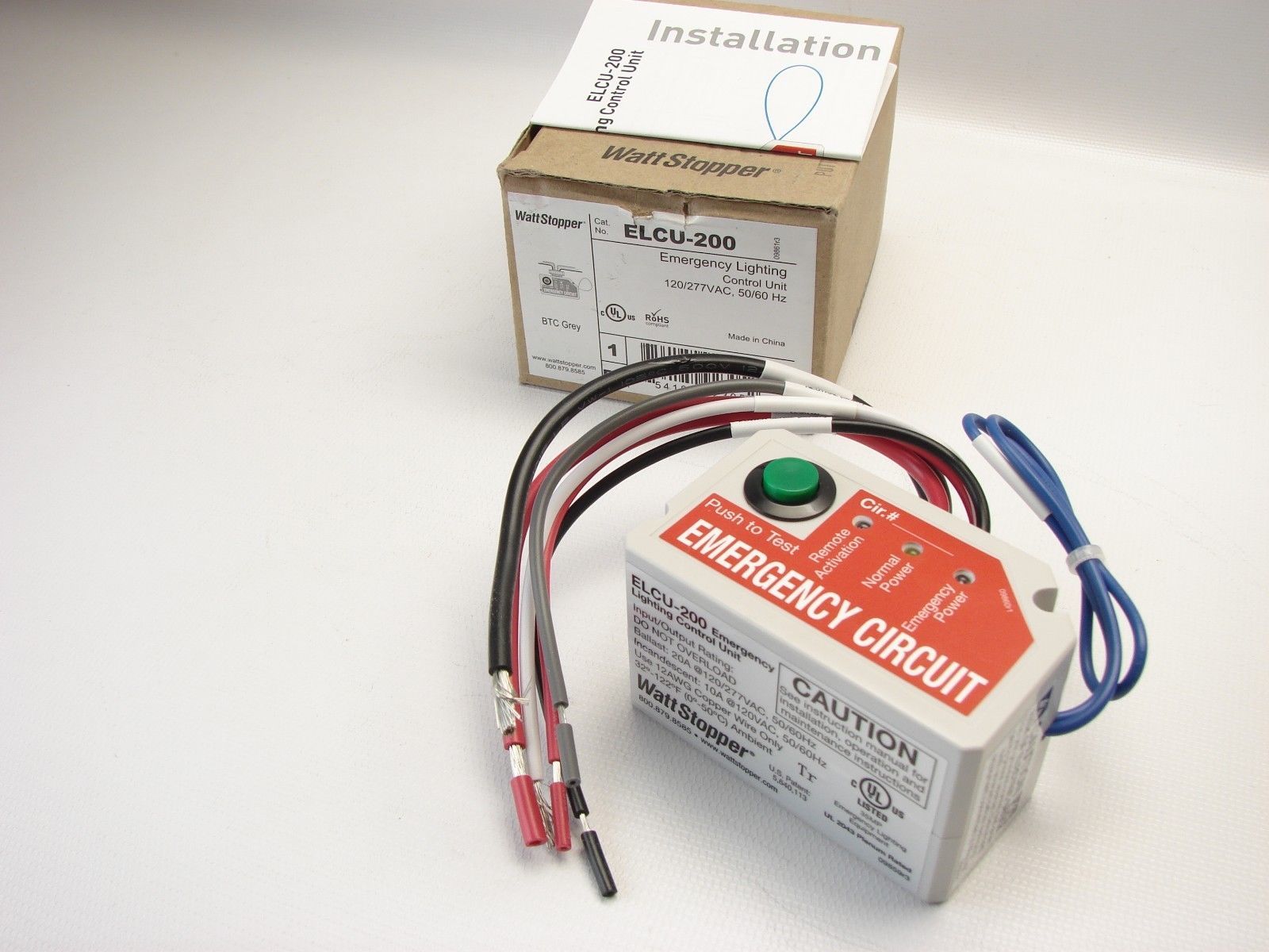 WATT STOPPER ELCU200 EMERGENCY LIGHTING CONTROL UNIT 120/277VAC (t70) Other Sensors