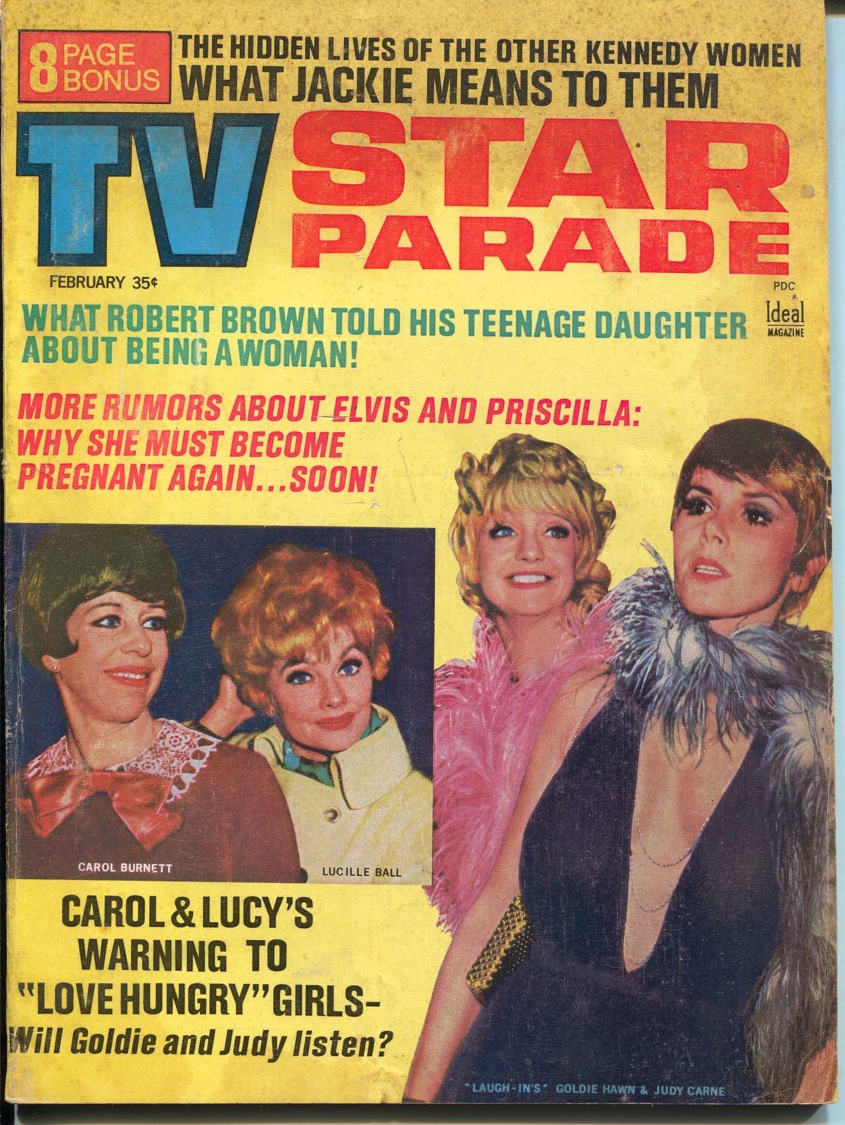Primary image for TV Star Parade 2/1969-Carol Burnett, Goldie Hawn, Ryan O"Neal-Lucy-G/VG