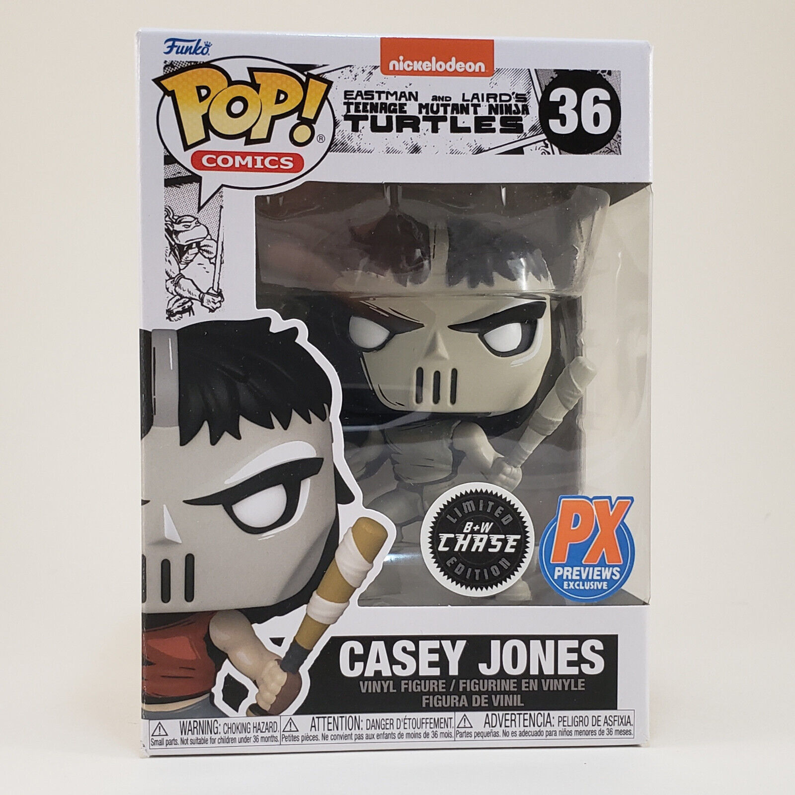 Casey Jones B&W CHASE TMNT Eastman And Laird's Mirage Comic Funko POP ...