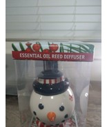 San Miguel Snowman Essential Oil Reed Diffuser. Mistletoe Scent. Holiday - $34.53