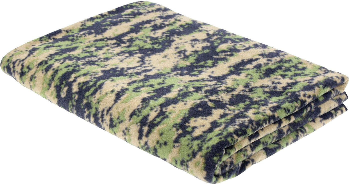 Polar Fleece Camo Throw Blanket 60" x 80" Thick Warm Military
