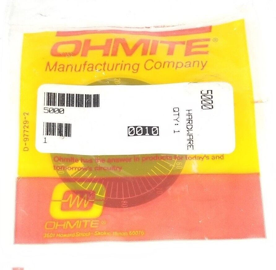 NEW OHMITE 5000 POTENTIOMETER DIAL FACE PLATE Other Business & Industrial