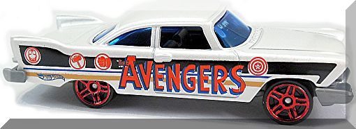 Hot Wheels 2016 '57 PLYMOUTH FURY Captain America 75th Anniversary 6/8 