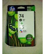 HP Original 74 BLACK/75 COLOR Ink Cartridges 2-Pack Exp Nov 2018 CC659FN... - £33.67 GBP