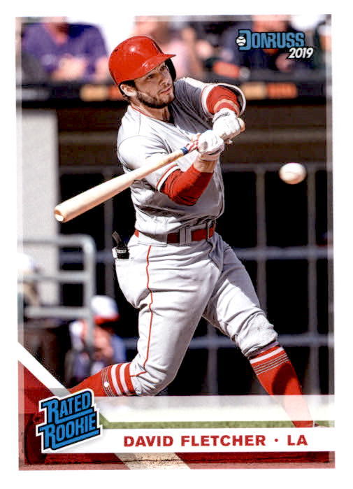 David Fletcher 2019 Donruss Rated Rookie Card 36 Baseball Cards