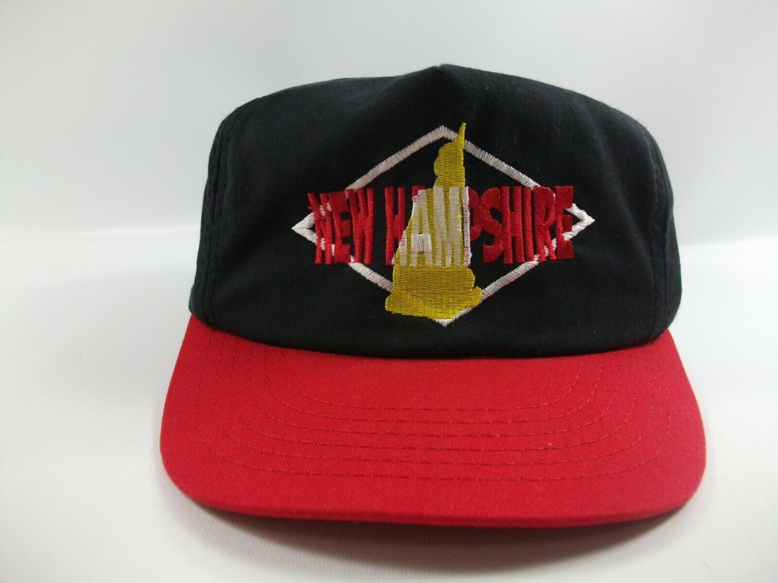 New Hampshire Hat Red Black Snapback Baseball Cap Made USA - Men's ...