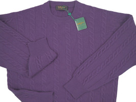 NEW $295 Bobby Jones Collection Handsome Cashmere Sweater!  M  *Purple*  Plush - $149.99