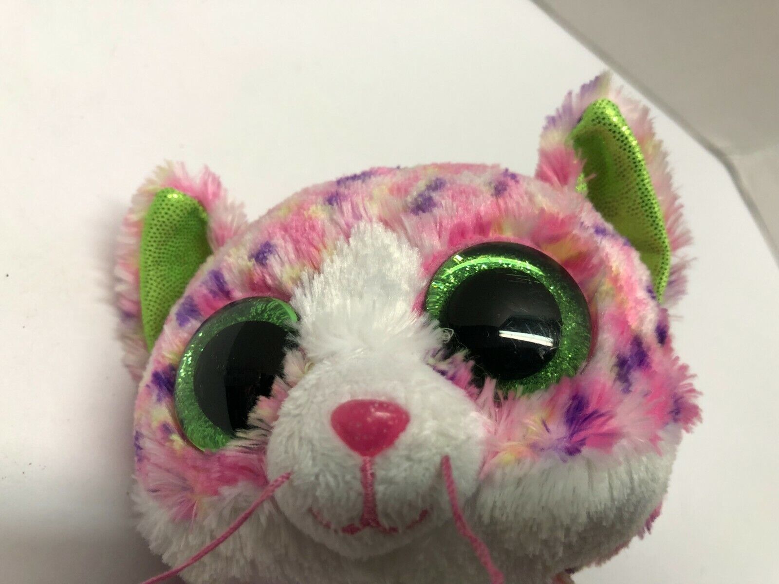 Ty Beanie Boo 6" SOPHIE Cat Green Glitter Eyes Plush Figure Other