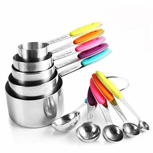 Measuring Cups And Measuring Spoons Set Followyt 10 Piece Stainless Steel Bakin Measuring 5664