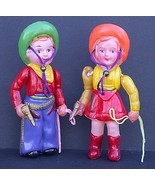 Celluloid Dolls 1950s Vintage Set Cowboy Cowgirl Toys NOS Unused Carniva... - $139.00