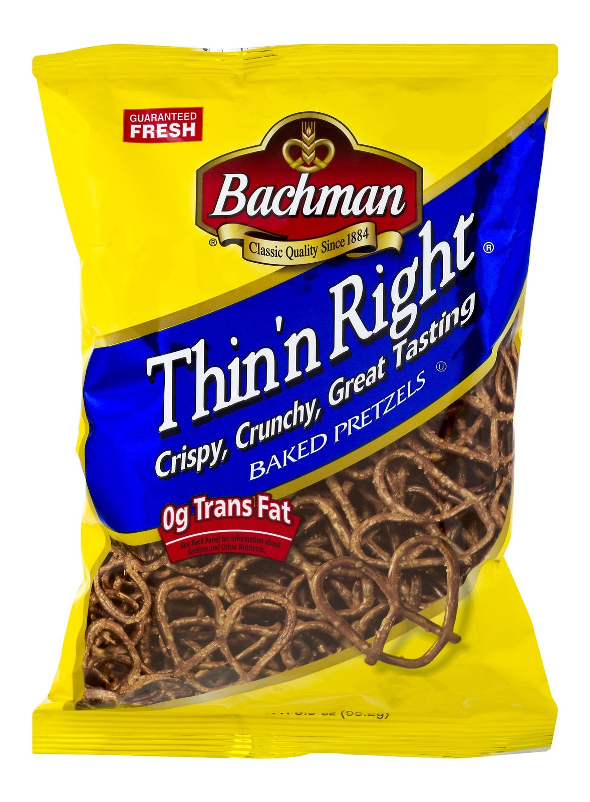 Bachman Pretzels Thin'n Right 3.5 oz (4 Bags) Cookies, Crackers & Pretzels