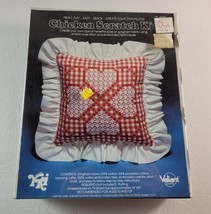 Valiant Crafts Chicken Scratch Craft Kit 3101-Hearts New Vintage Made in... - $12.86
