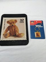 USPS 1996 Teddy Bear Created 32 USA Stamp Mousepad And Keychain - $26.11