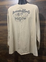 VINTAGE Akademiks &amp; Sons Shirt Men 3X Brown  Spell Out &#39;Tools of the Trade&#39; - $30.40
